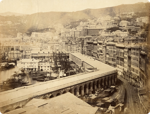 Alfred Noack (1833-1895) - Genova, Terrazzo di marmo